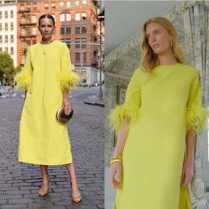 Citron Feather Jamie Dress